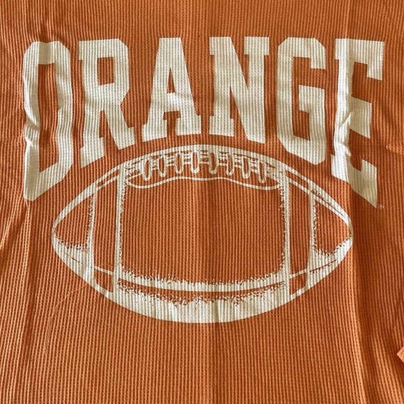 Recycled Karma Women's Large Syracuse Orange Football Fan Long Sleeved Tee Shirt - Picture 2 of 6